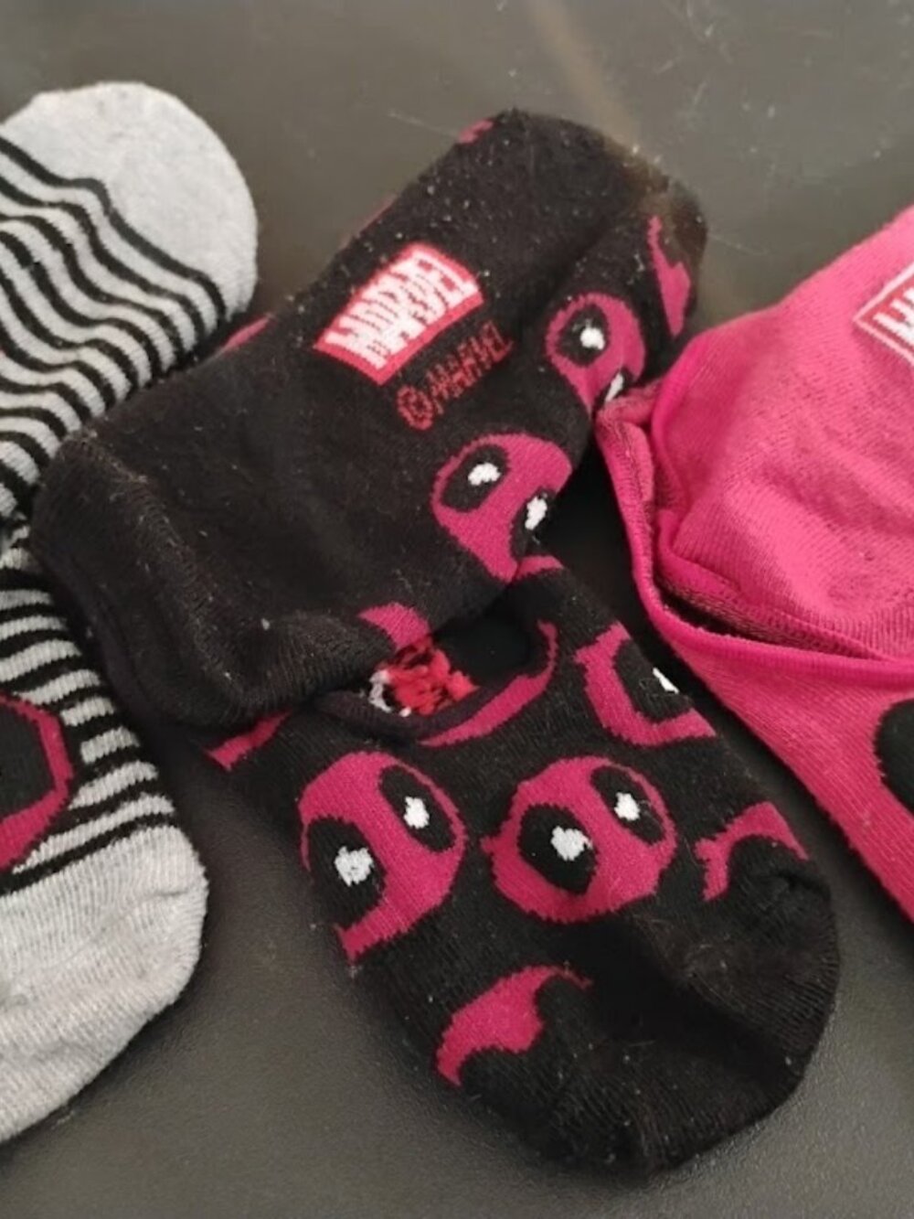 Deadpool Socks LOT OF 3 No Show bootie socks Women Girl Youth Unisex MARVEL